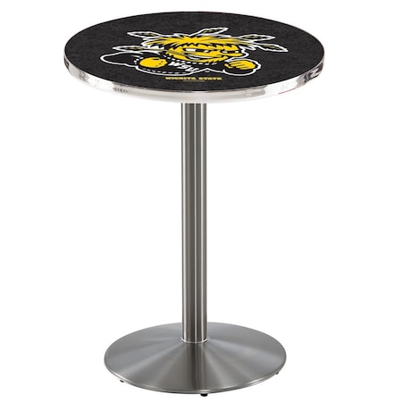 Holland Bar Stool Co 36" Stainless Steel Wichita State Pub Table L214S3628WichSt